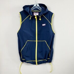 HUNTER x TARGET | Hooded Utility Windbreaker Vest Sleeveless Blue Large New